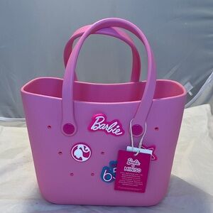 Barbie Light Pink Silicone Tote with Playful Charms